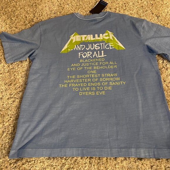 Metallica Tops - Metallica …And Justice For All Tracklist Tee NWT Women’
